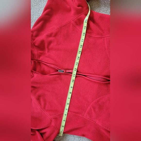 Merona Womens Full Zip Front Fleece Jacket Classic Red Hand Pockets Size large - Picture 2 of 7